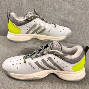 Adidas Court Adituff Pickleball White Lucid Lemon Sneakers Tennis Sz 10 Athletic